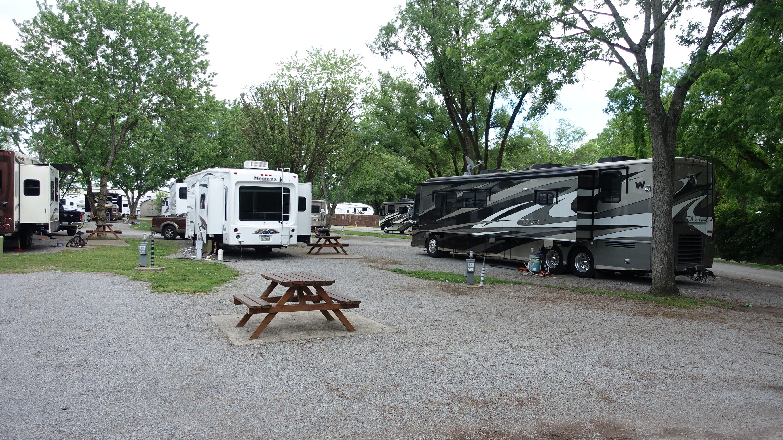 30-amp RV site at Two Rivers Campground
